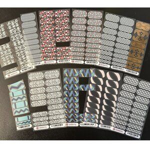 💅Hard to Find Jamberry Nail Wrap Lot (11) of Transparencies in Many Designs💅
